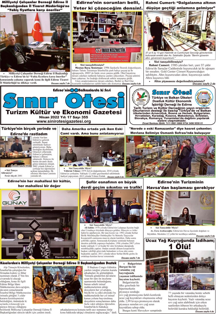 Nisan 2022 Sayı 354 Sayfa 1