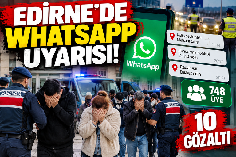 Edirne’de WhatsApp Operasyonu_ 10 Gözaltı