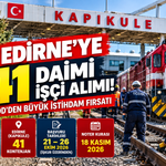 EDİRNE’YE 41 İŞÇİ MÜJDESİ!